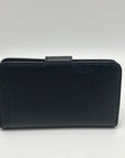 Michael Kors Black Leather Charm Medium Tab Bifold Wallet