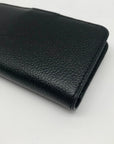 Michael Kors Black Leather Charm Medium Tab Bifold Wallet