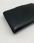 Michael Kors Black Leather Charm Medium Tab Bifold Wallet