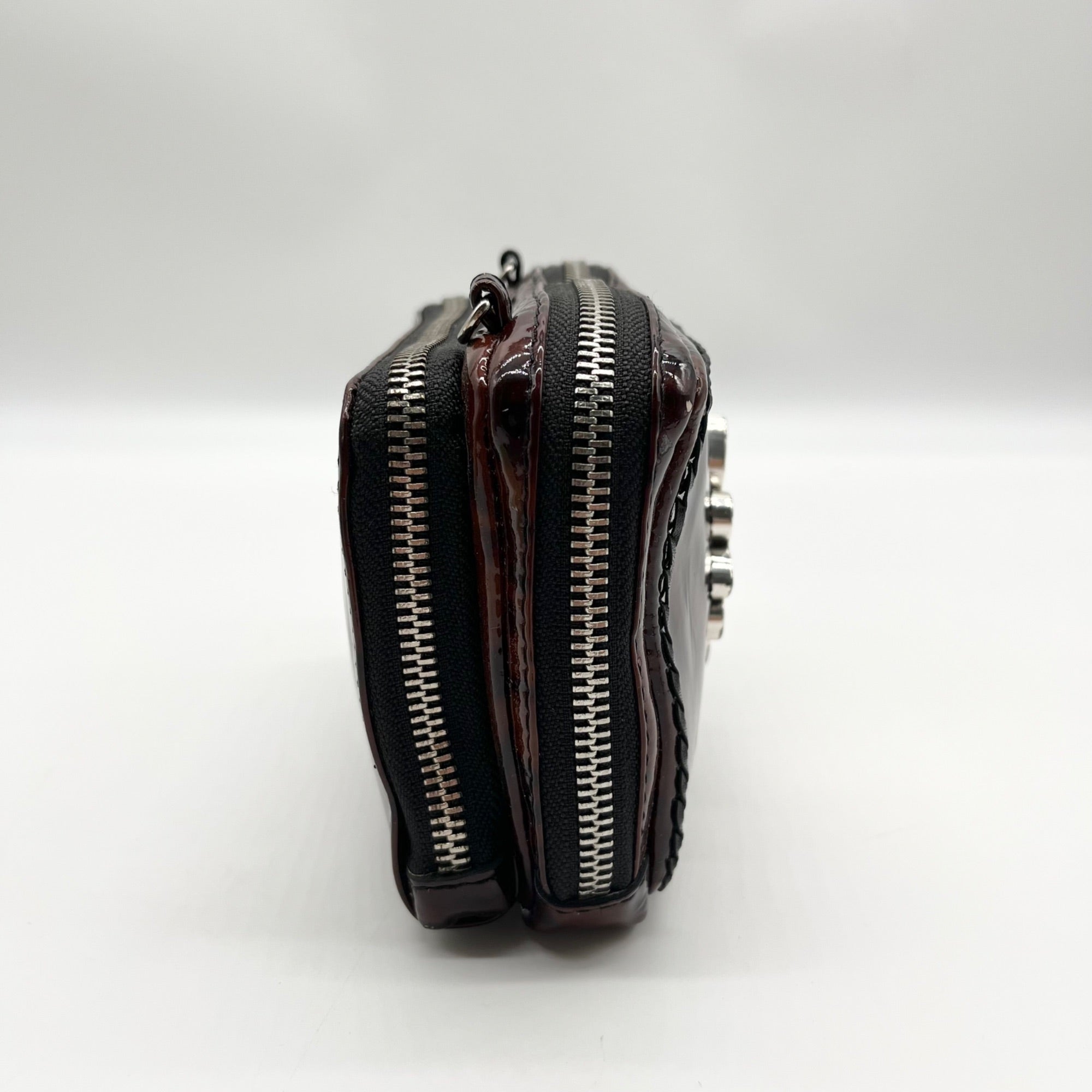 Brighton Brown Wild Tiger Patent Leather Brazos Crossbody