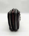 Brighton Brown Wild Tiger Patent Leather Brazos Crossbody