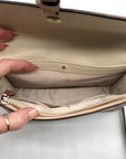 Kate Spade Rose Gold Pebbled Leather Knott Flap Crossbody Bag