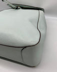 Kate Spade Blue Pebbled Leather Leila Large Flap Backpack