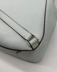 Kate Spade Blue Pebbled Leather Leila Large Flap Backpack
