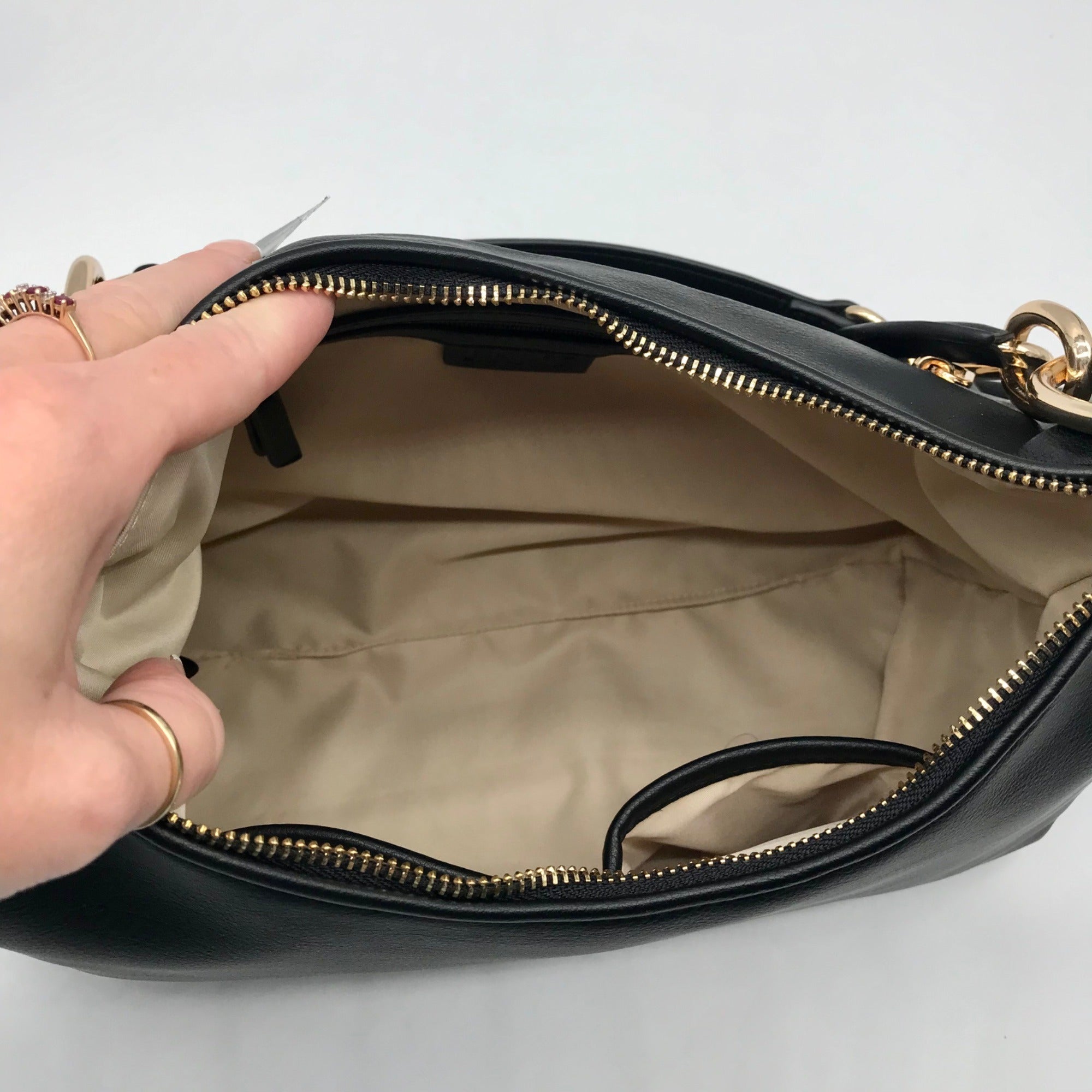 I.N.C. International Concepts Black Nattah Chain Convertible Shoulder Bag