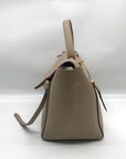 Celine Taupe Grained Calfskin Belt Satchel