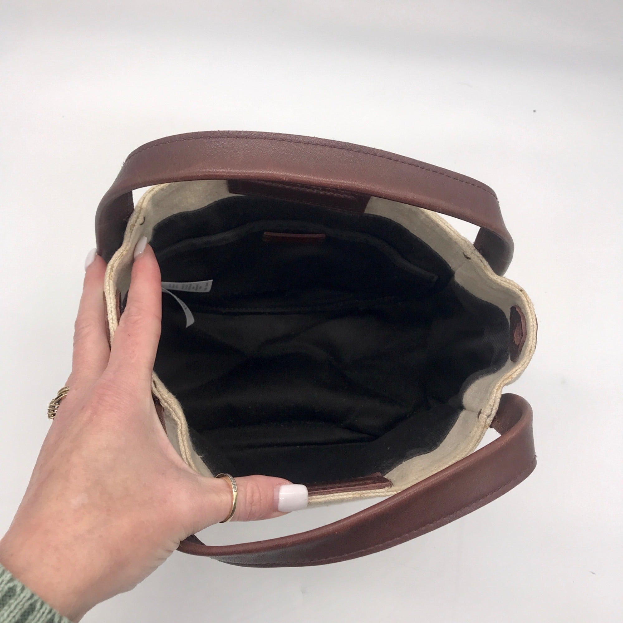 Madewell Beige Cotton-Lined Sydney Crossbody Bag