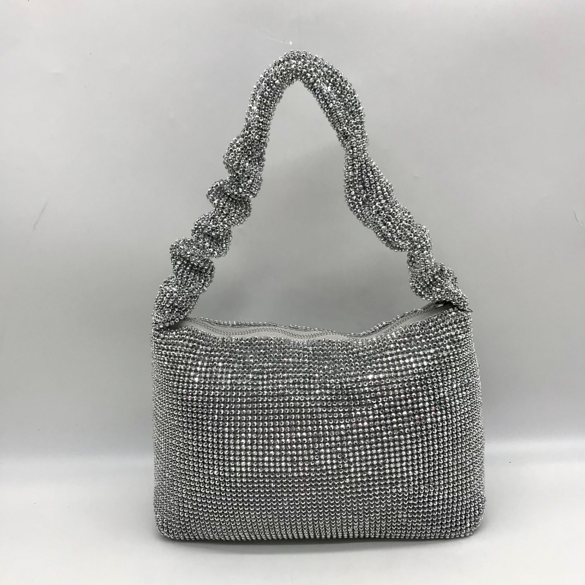 I.N.C International Concepts Silver Mesh Scrunch Shoulder Bag