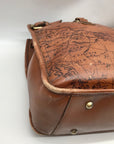 Patricia Nash Brown Leather Map Print Tote And Wallet