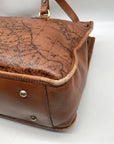 Patricia Nash Brown Leather Map Print Tote And Wallet