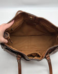 Patricia Nash Brown Leather Map Print Tote And Wallet