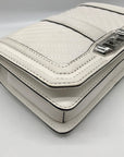 Rebecca Minkoff White Quilted Leather Chevron Love Crossbody