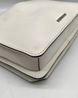 Rebecca Minkoff White Quilted Leather Chevron Love Crossbody