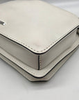 Rebecca Minkoff White Quilted Leather Chevron Love Crossbody