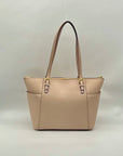 Michael Kors Soft Pink Leather Charlotte East West Top Zip Tote bag