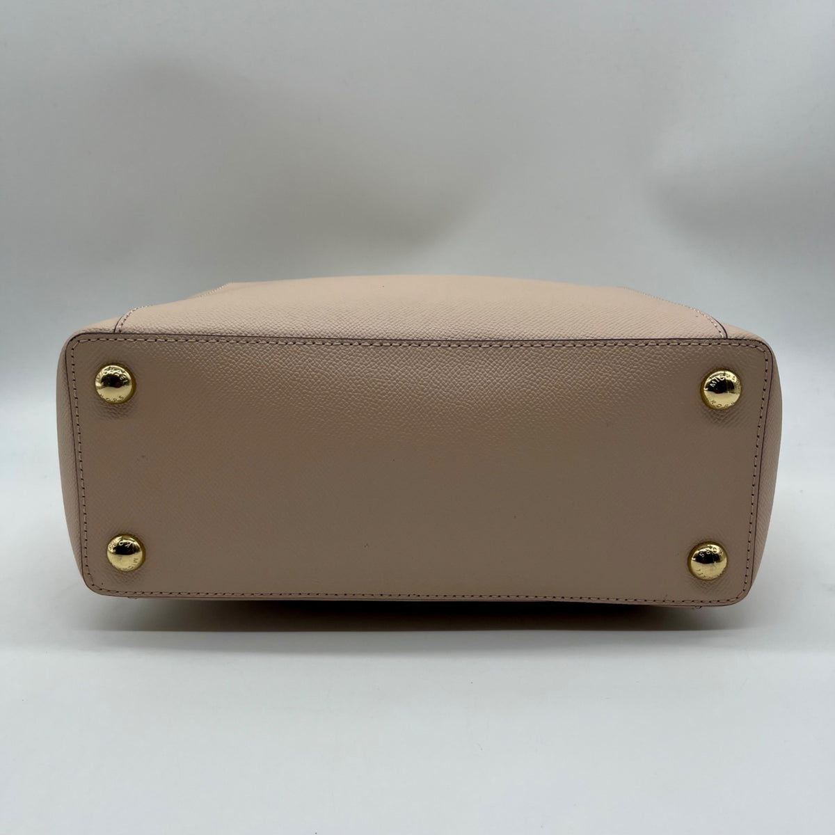 Michael Kors Soft Pink Leather Charlotte East West Top Zip Tote bag