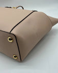 Michael Kors Soft Pink Leather Charlotte East West Top Zip Tote bag