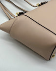 Michael Kors Soft Pink Leather Charlotte East West Top Zip Tote bag