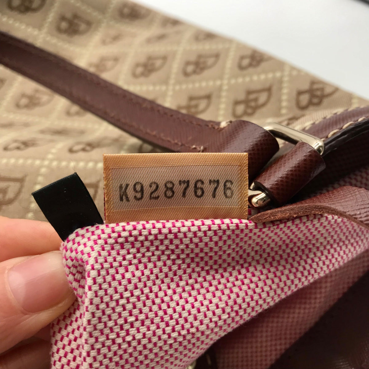 Dooney &amp; Bourke Beige Signature Canvas Tote Bag