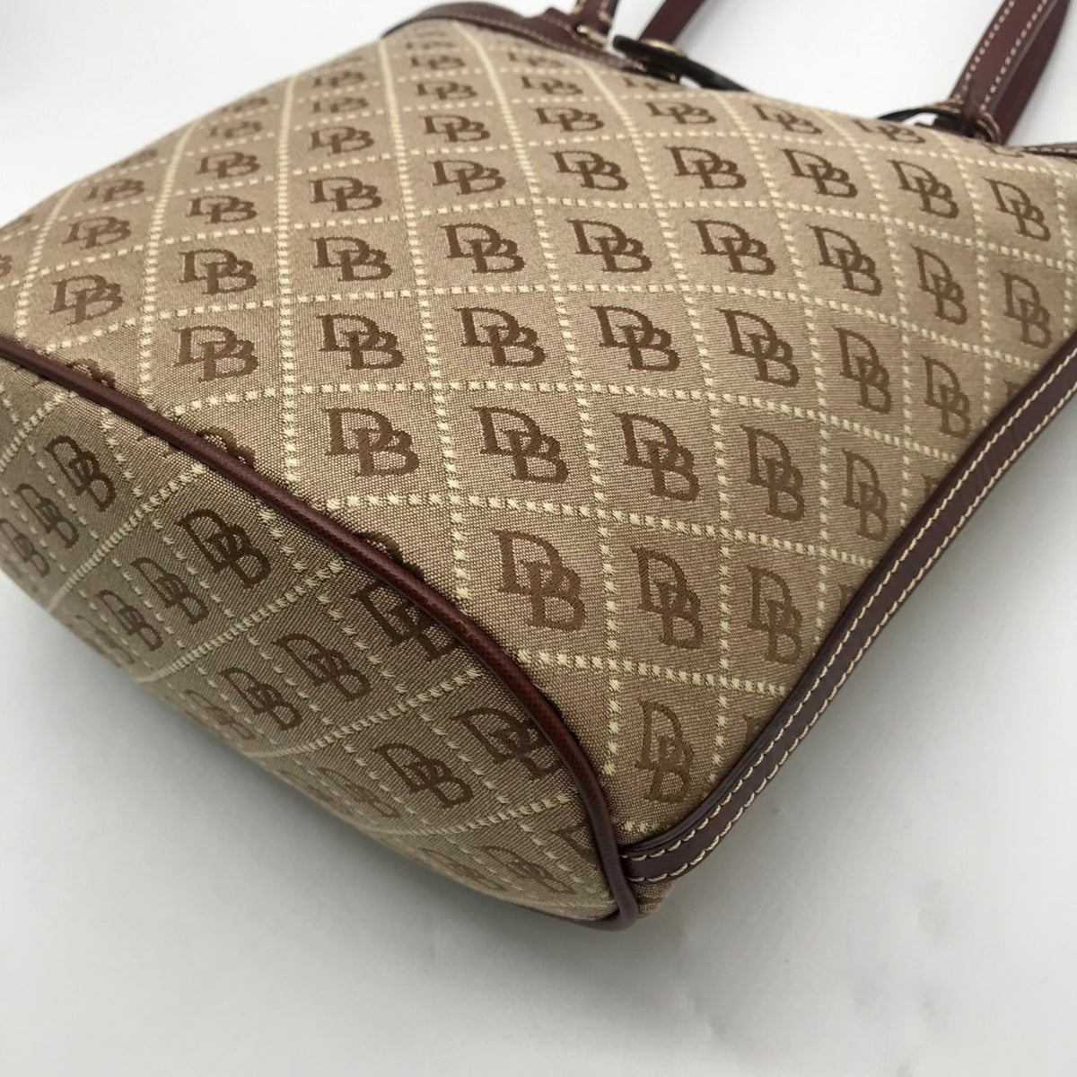 Dooney &amp; Bourke Beige Signature Canvas Tote Bag