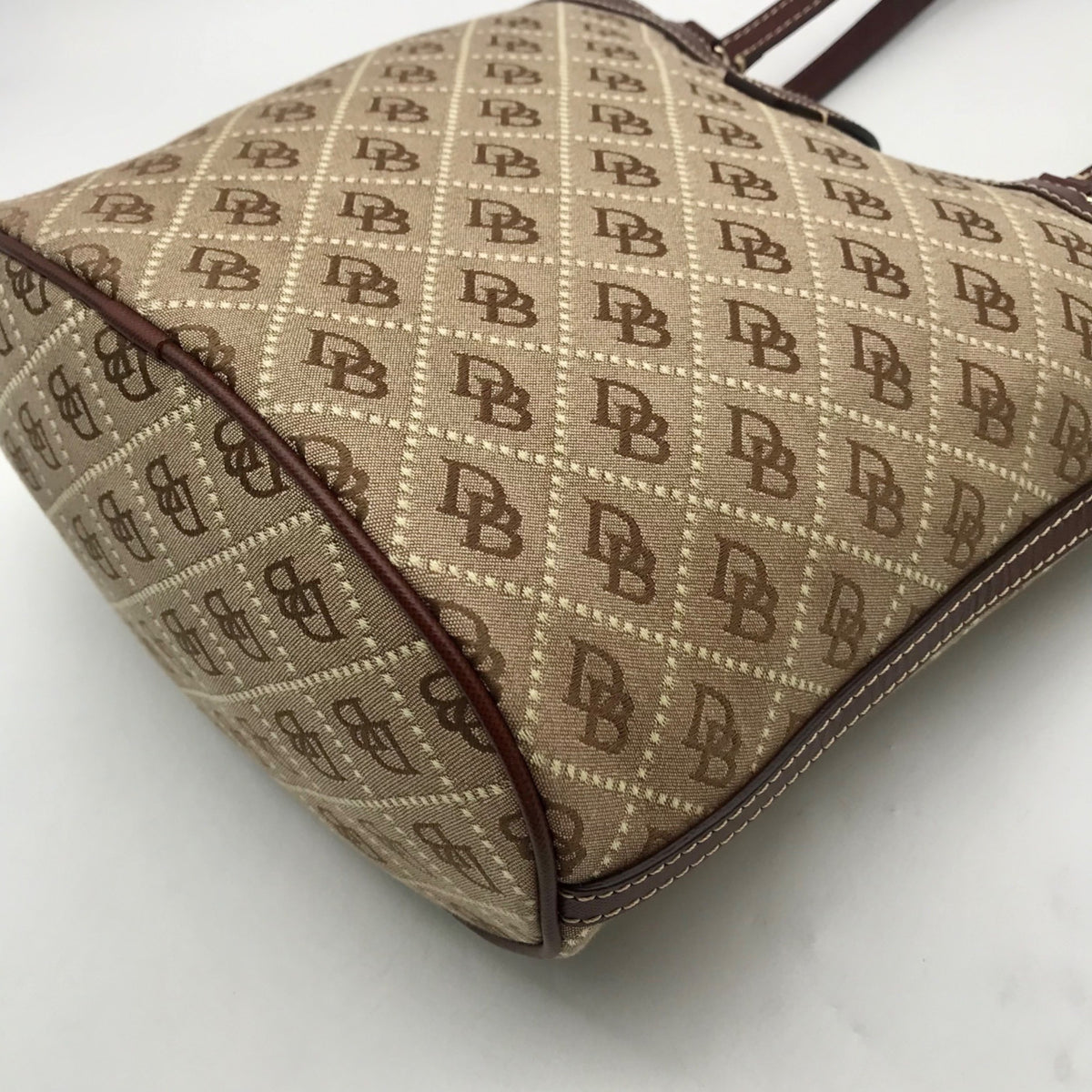 Dooney &amp; Bourke Beige Signature Canvas Tote Bag