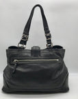 Coach Black Leather Hampton Carryall Satchel Bag F12608