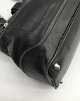 Coach Black Leather Hampton Carryall Satchel Bag F12608