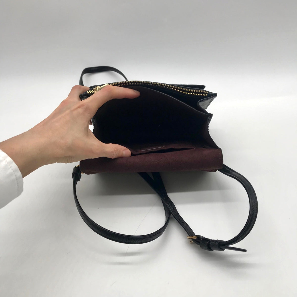 Coach Black Pebbled Leather Convertible Crossbody Bag-6959