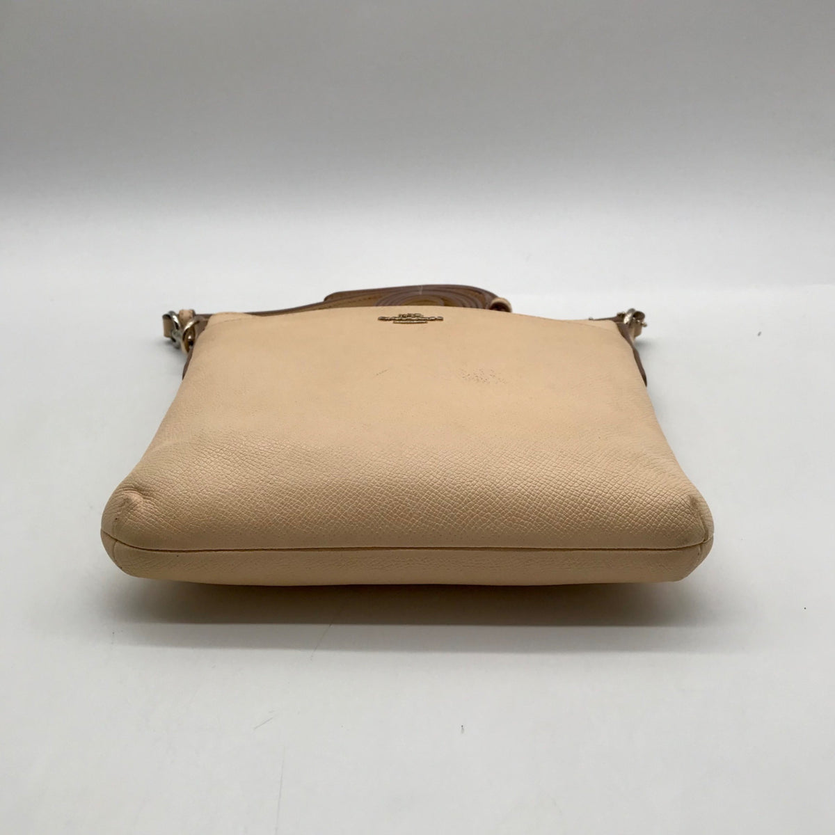 Coach Peach Pebbled Leather Kitt Crossbody Bag