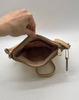 Coach Peach Pebbled Leather Kitt Crossbody Bag