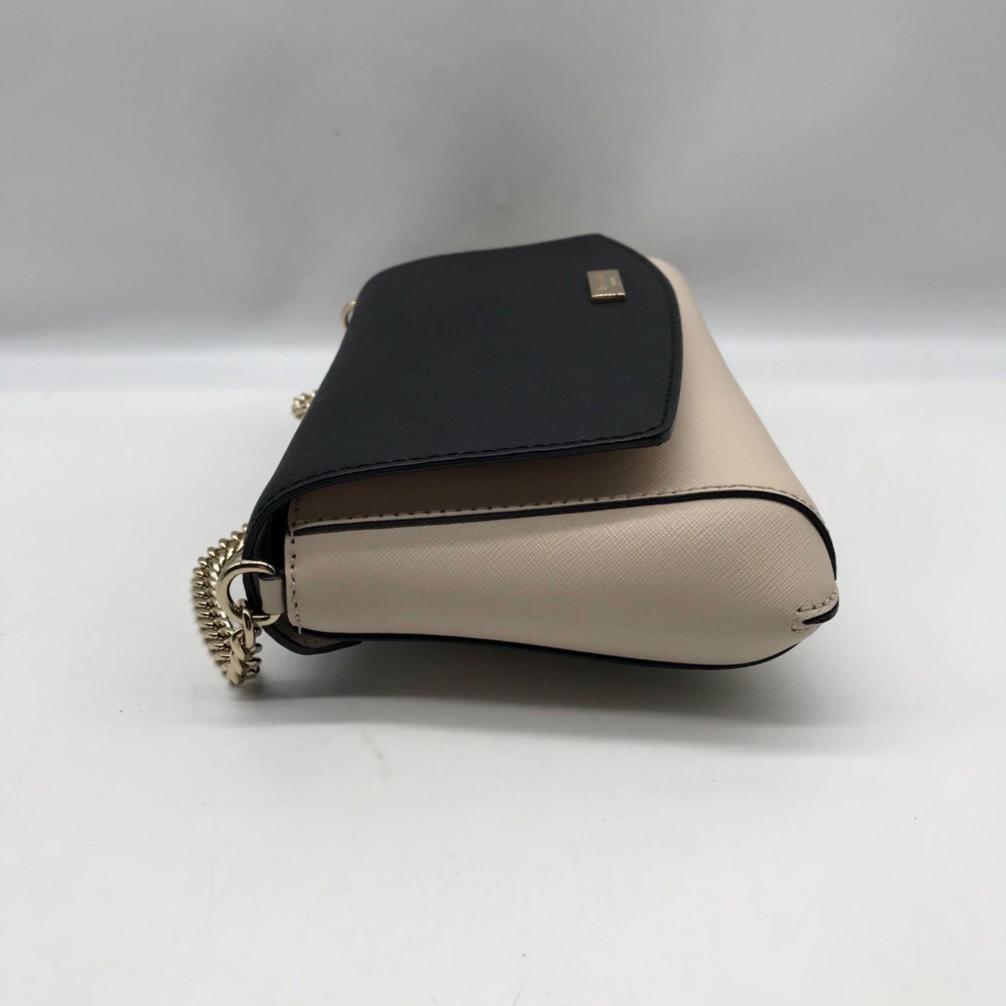 Kate Spade Black and Cream Saffiano Leather Laurel Way Greer Crossbody Bag