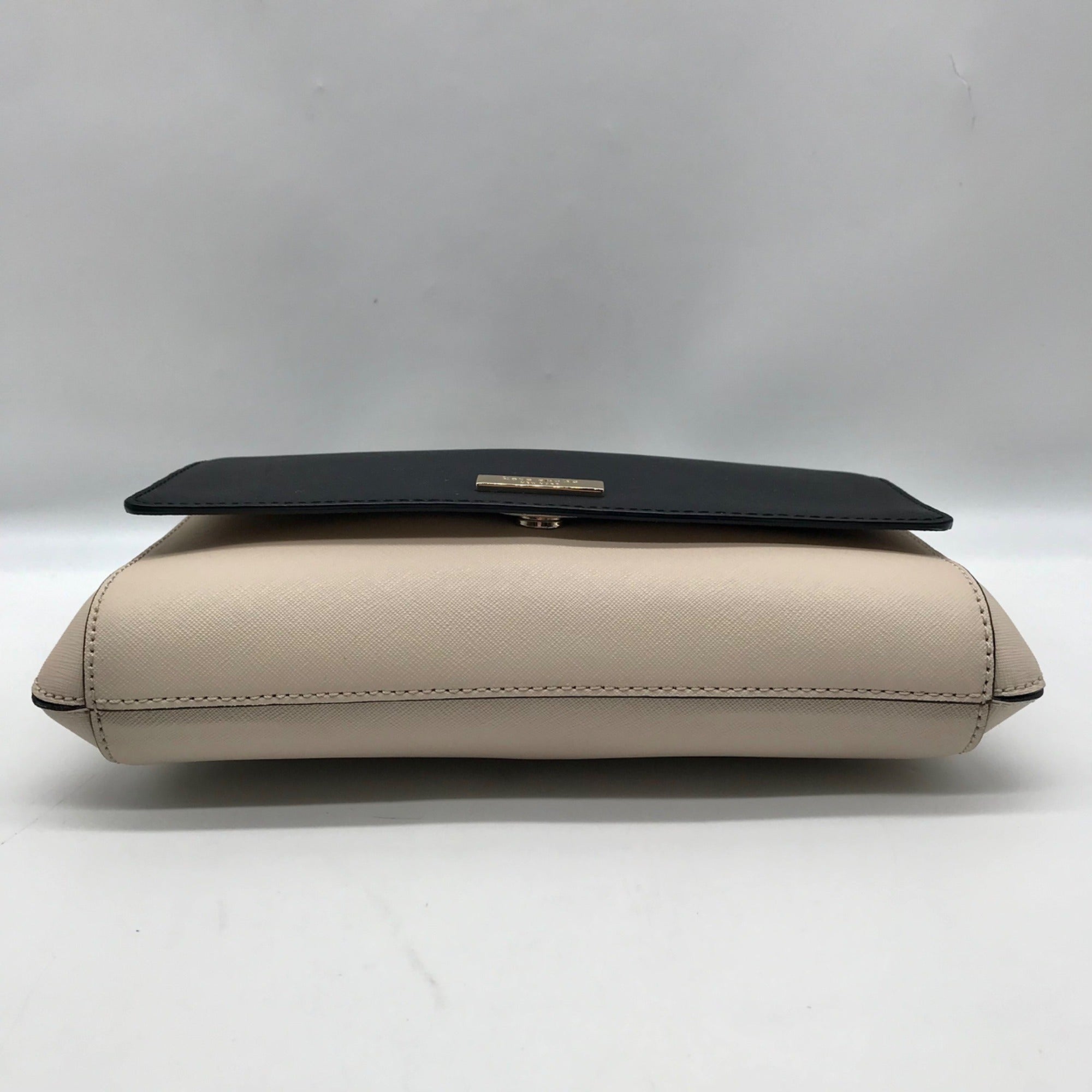 Kate Spade Black and Cream Saffiano Leather Laurel Way Greer Crossbody Bag