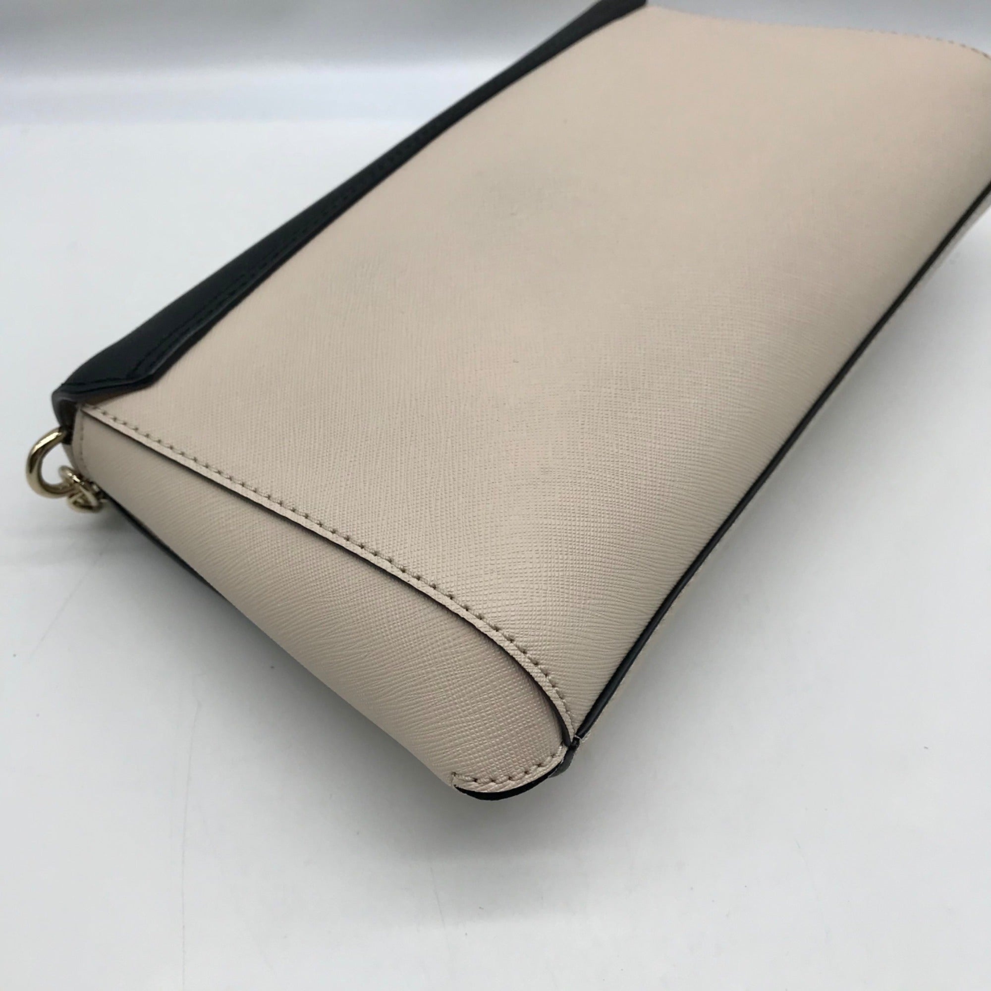 Kate Spade Black and Cream Saffiano Leather Laurel Way Greer Crossbody Bag