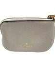 Kate Spade White Pebbled Leather Zip-Up Coin Purse