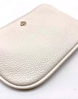 Kate Spade White Pebbled Leather Zip-Up Coin Purse