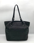 Michael Kors Black Signature Monogram Coated Canvas Tote Bag