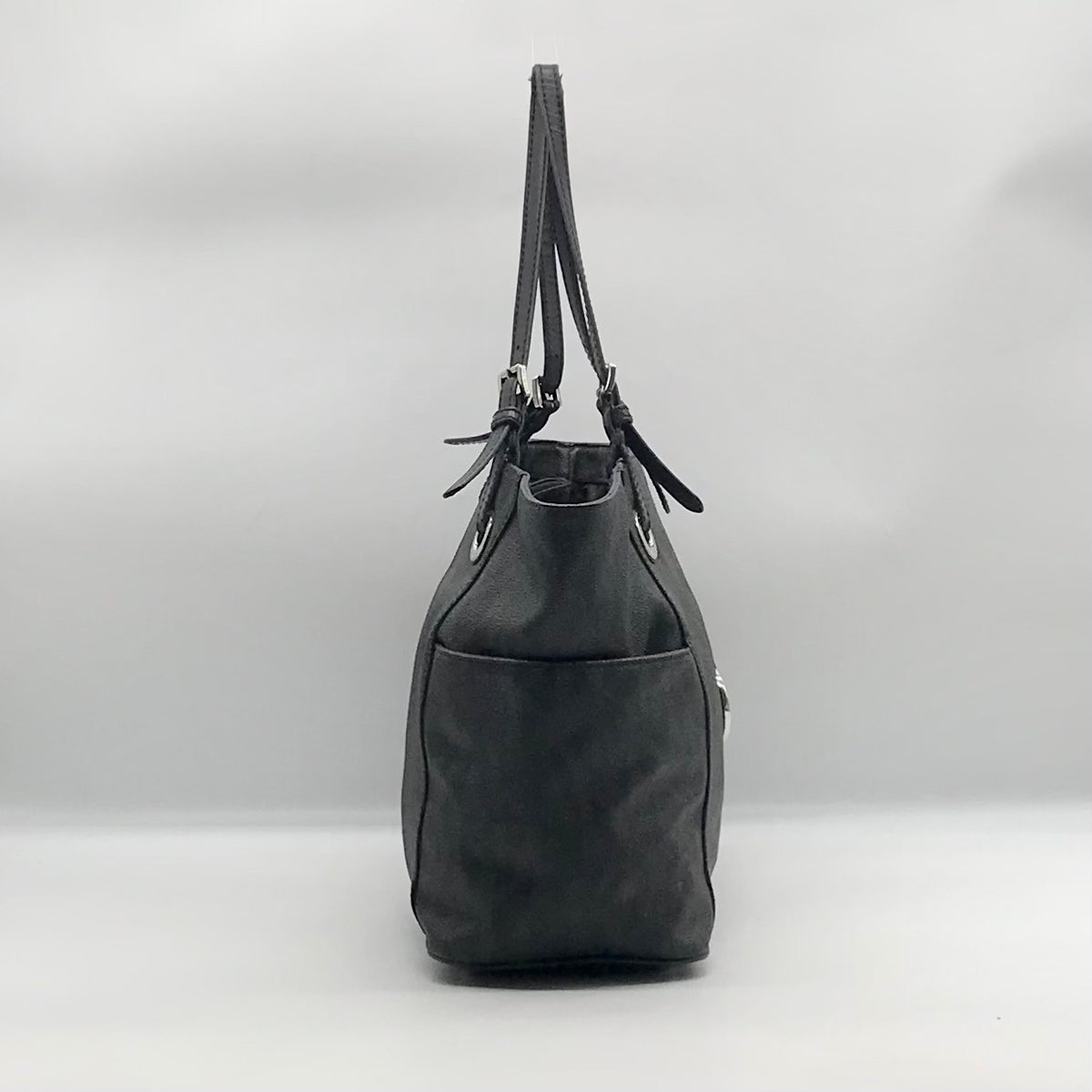 Michael Kors Black Signature Monogram Coated Canvas Tote Bag