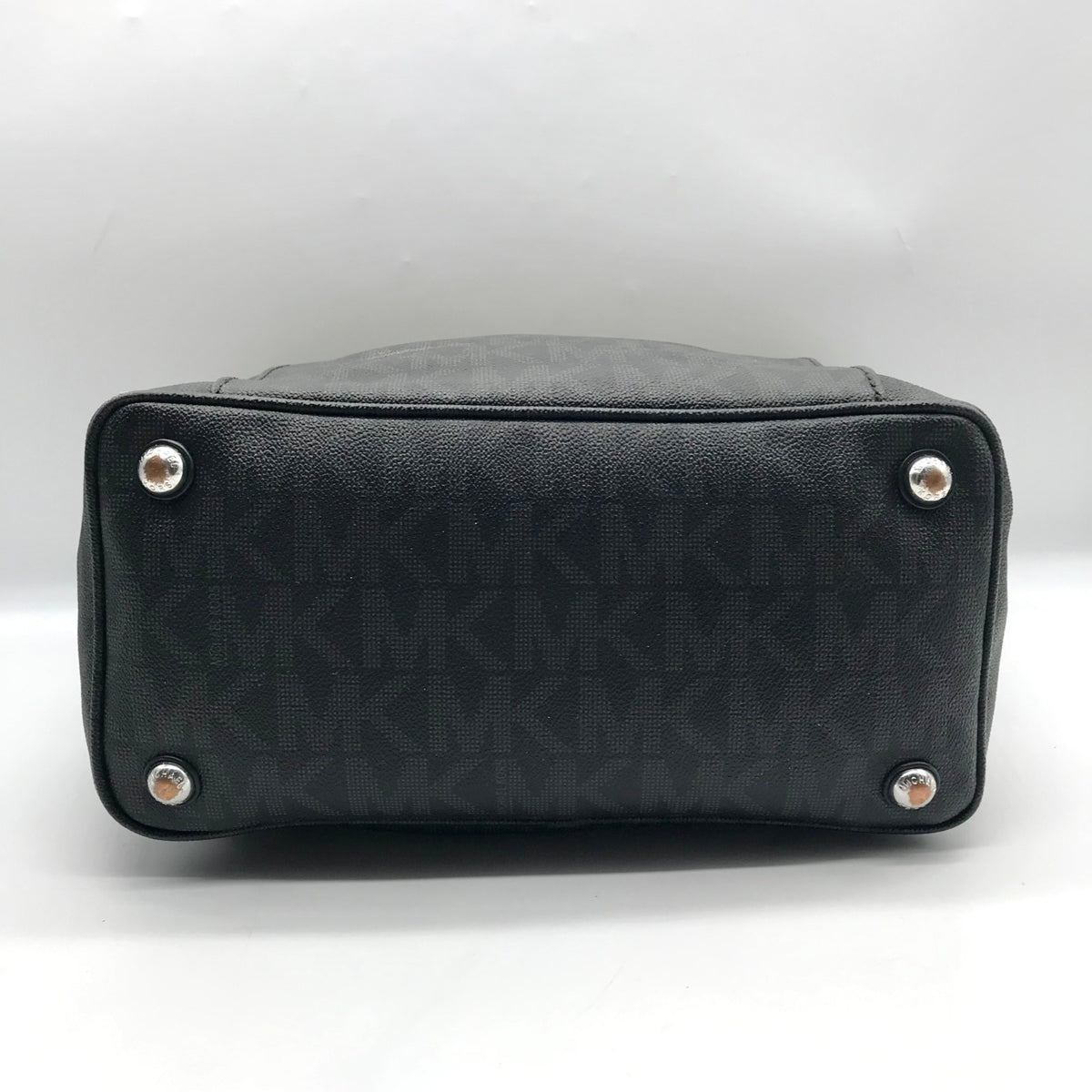 Michael Kors Black Signature Monogram Coated Canvas Tote Bag