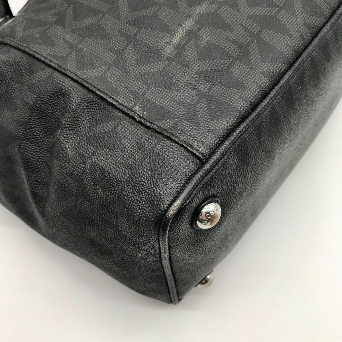 Michael Kors Black Signature Monogram Coated Canvas Tote Bag