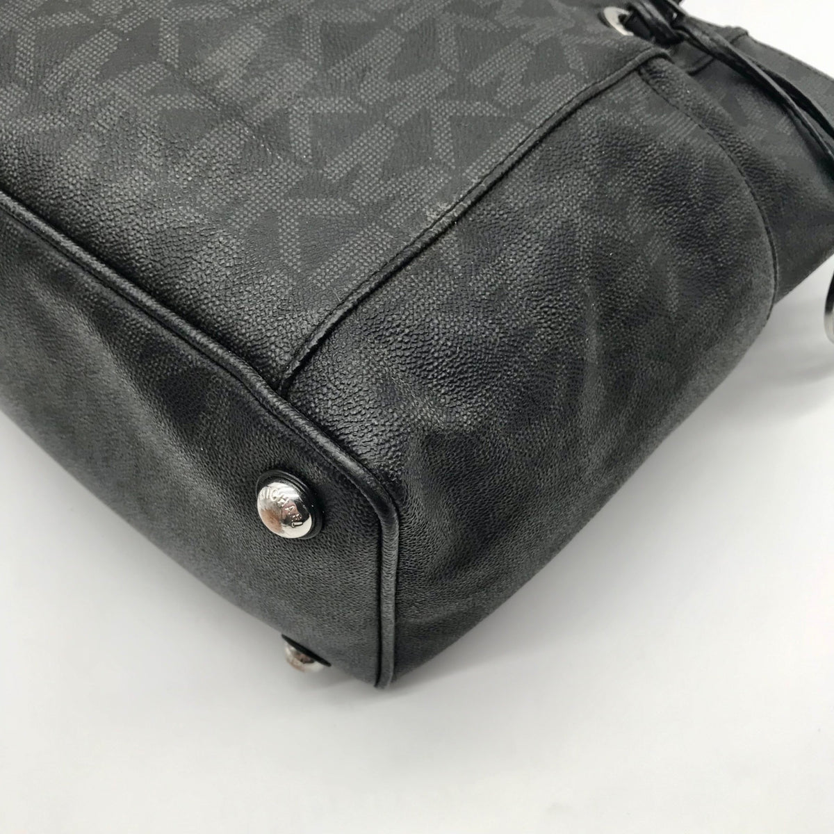 Michael Kors Black Signature Monogram Coated Canvas Tote Bag