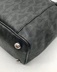 Michael Kors Black Signature Monogram Coated Canvas Tote Bag