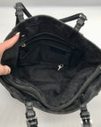 Michael Kors Black Signature Monogram Coated Canvas Tote Bag