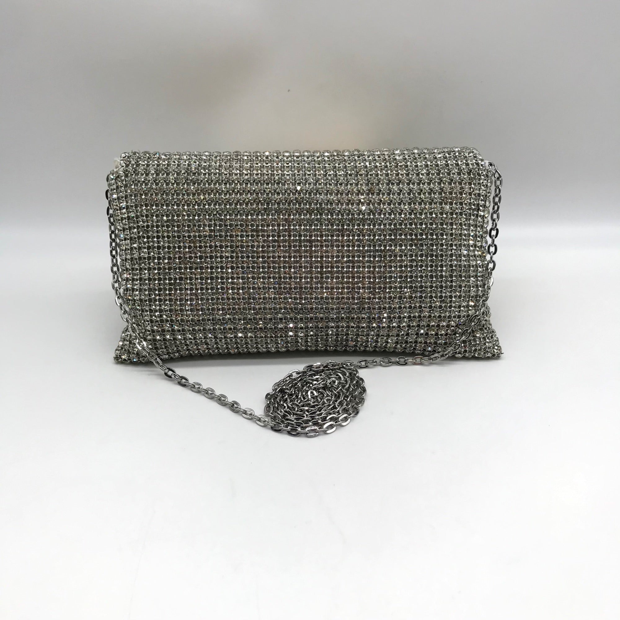 I.N.C. International Concepts Silver Mesh Prudence Convertible Clutch