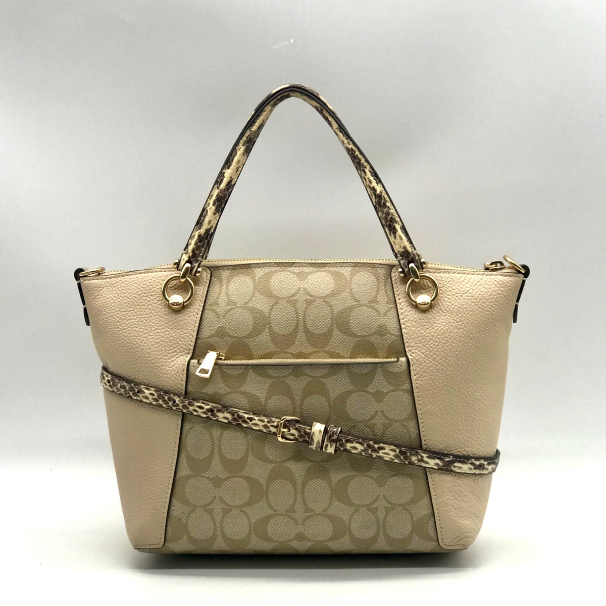 Coach Tan Kacey Leather Satchel Bag C7261