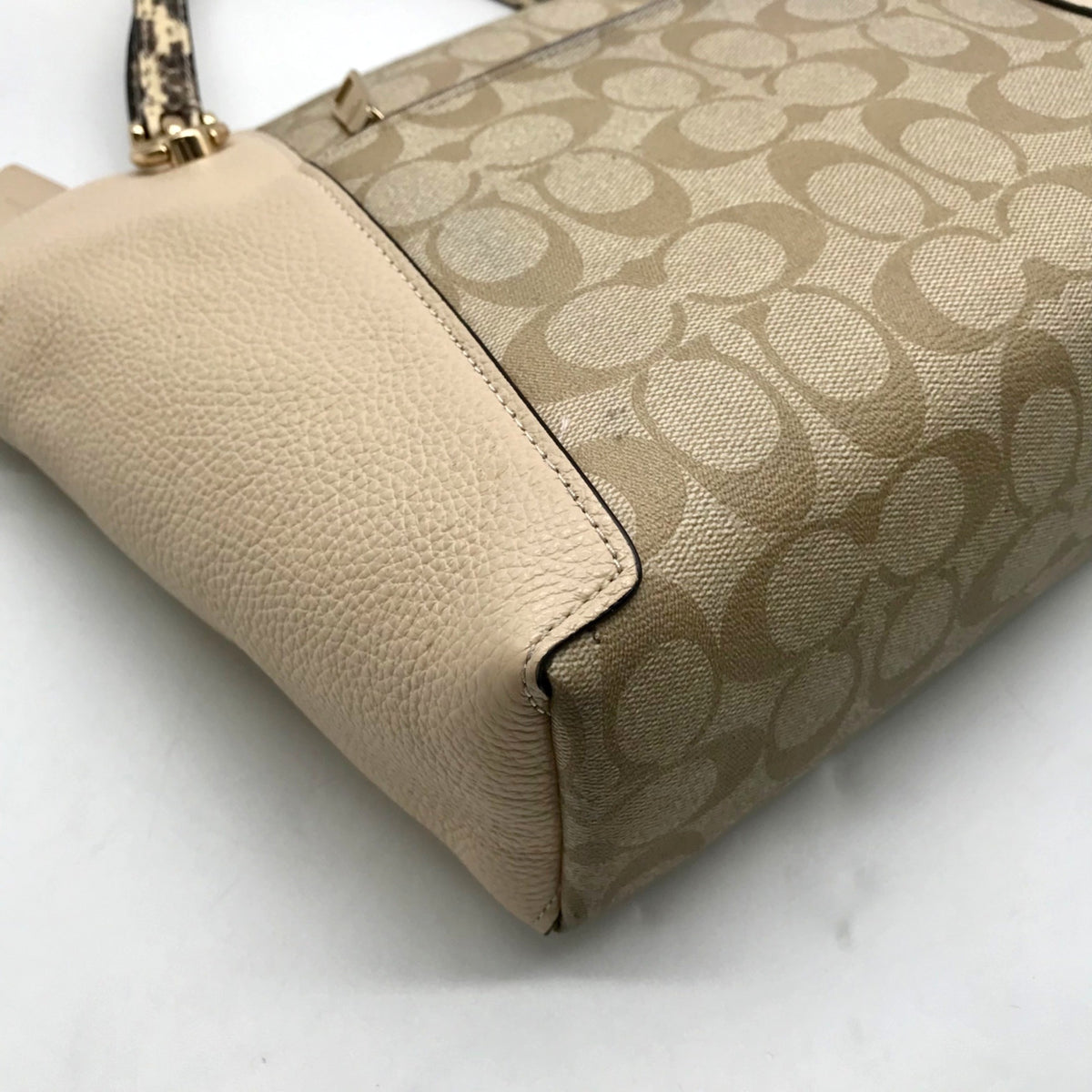 Coach Tan Kacey Leather Satchel Bag C7261