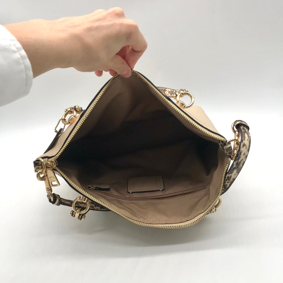 Coach Tan Kacey Leather Satchel Bag C7261