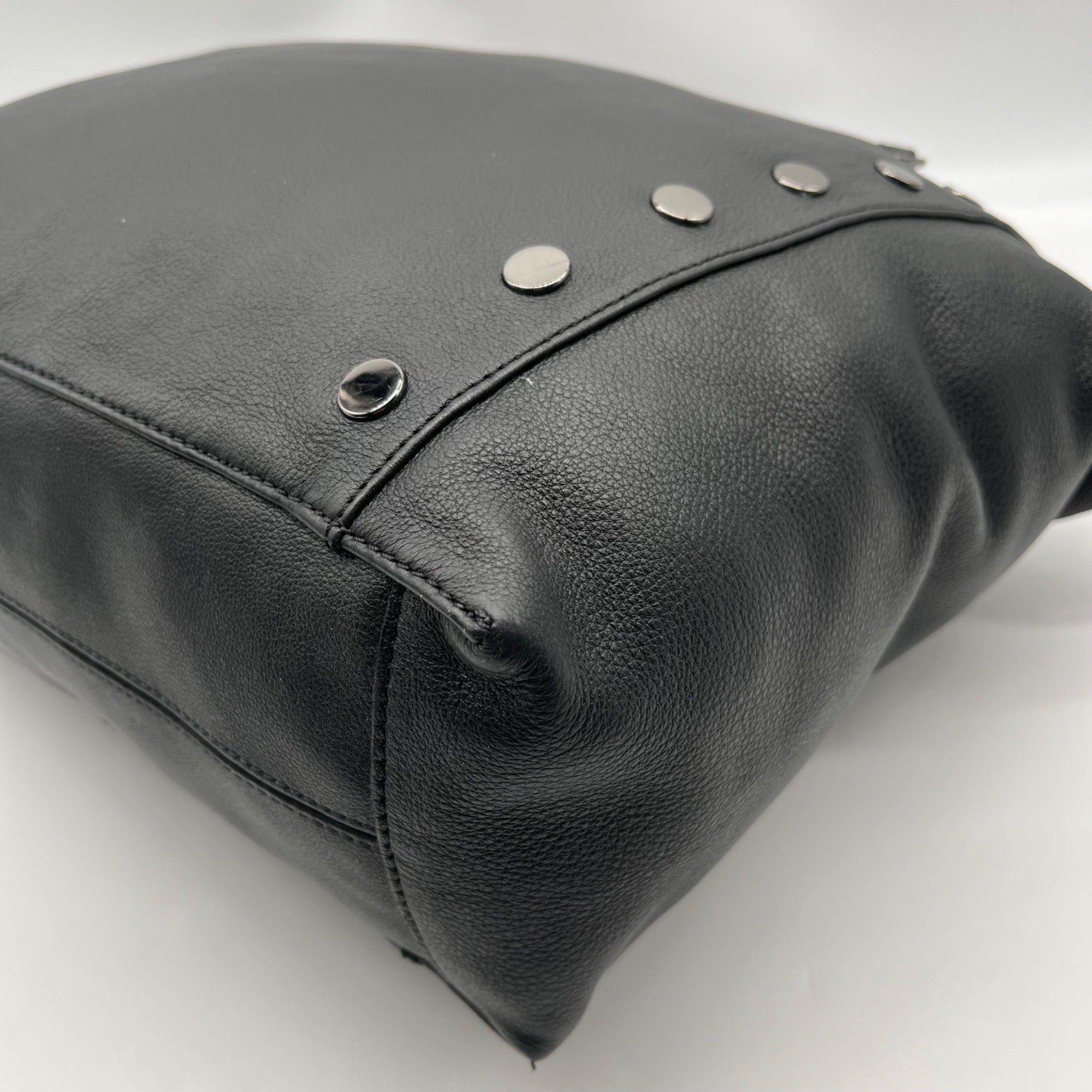 Hammit Black Leather Daniel Convertible Tote Bag