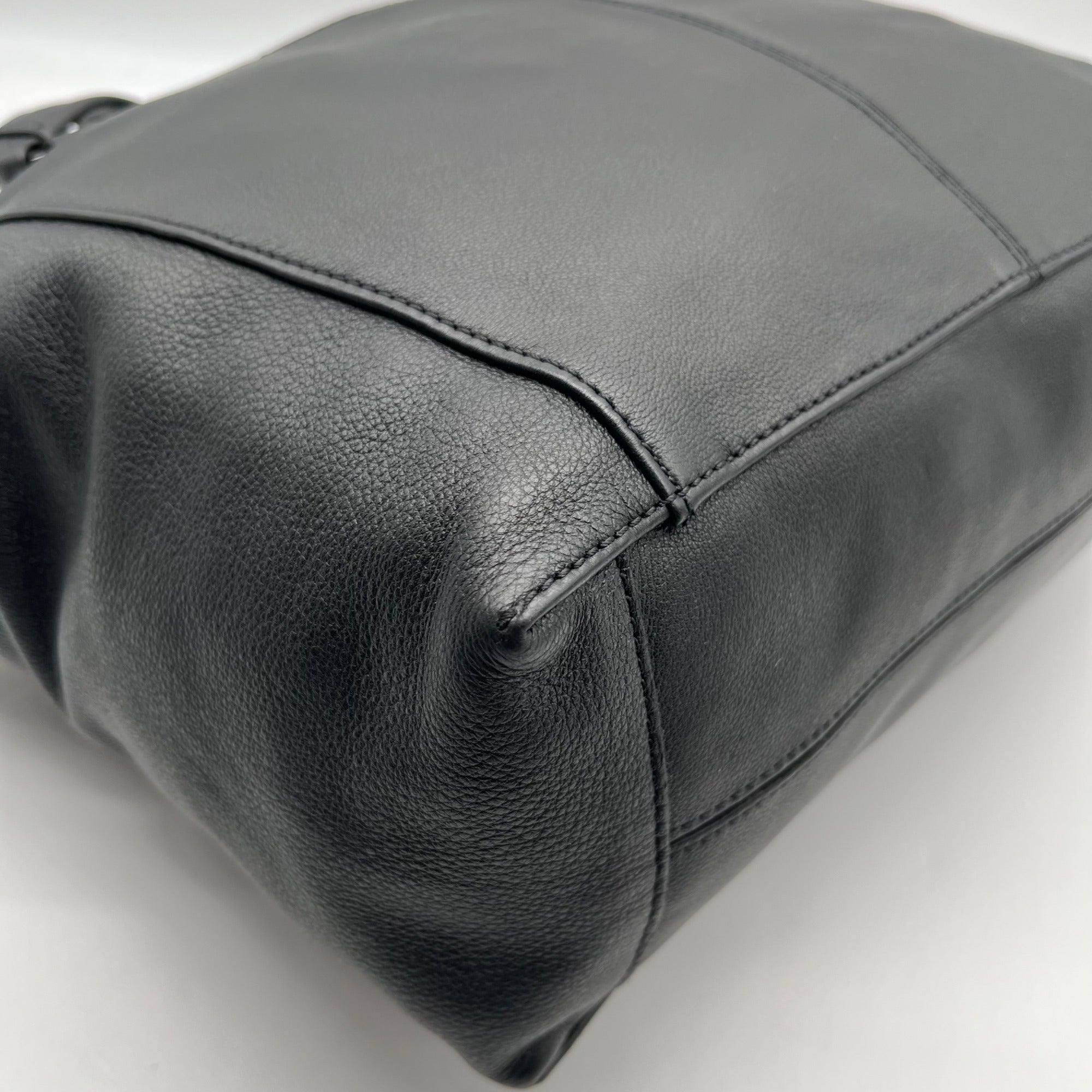 Hammit Black Leather Daniel Convertible Tote Bag