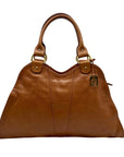Fendi Brown Leather Devil Shoulder Bag