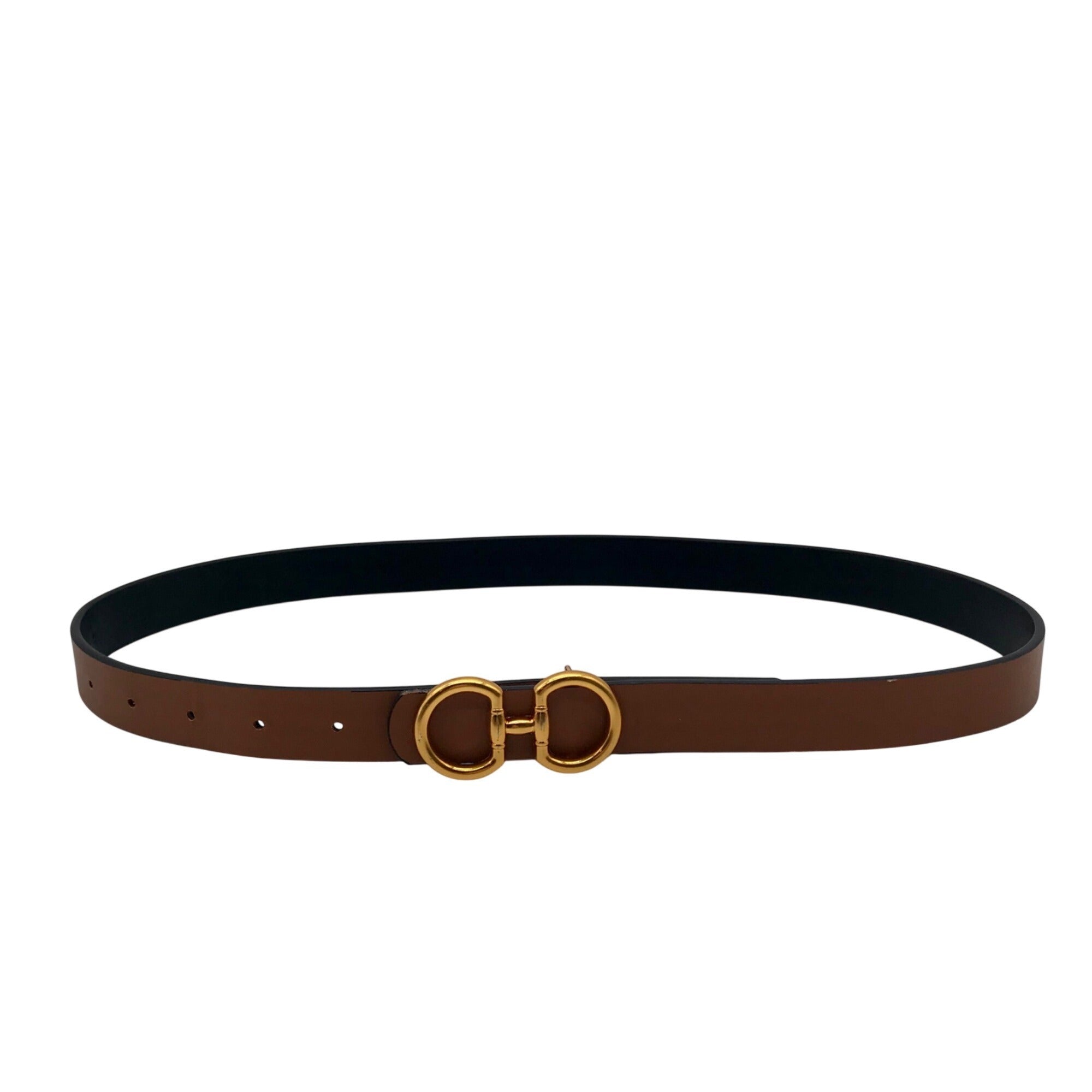 Ferragamo Black Leather Belt